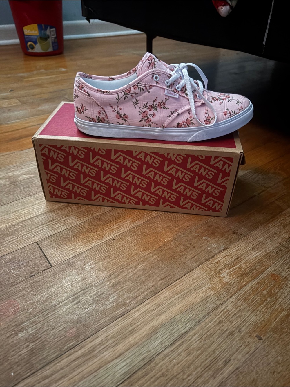 Vans Pink Floral Low-Profile Sneakers